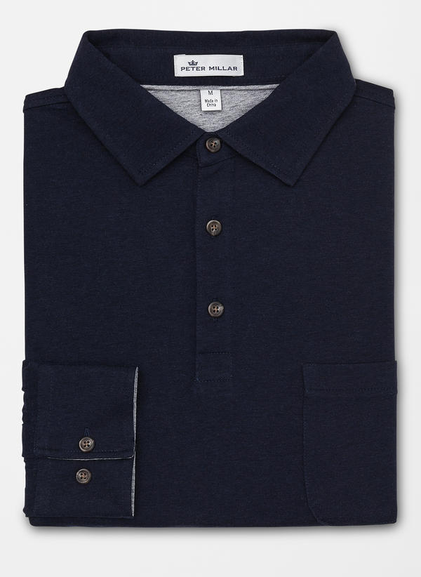 Peter Millar | Crown Fleece Long Sleeve Polo