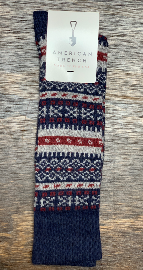 American Trench | Fair Isle | Navy/ Garnet/ Grey